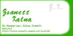 zsanett kalna business card